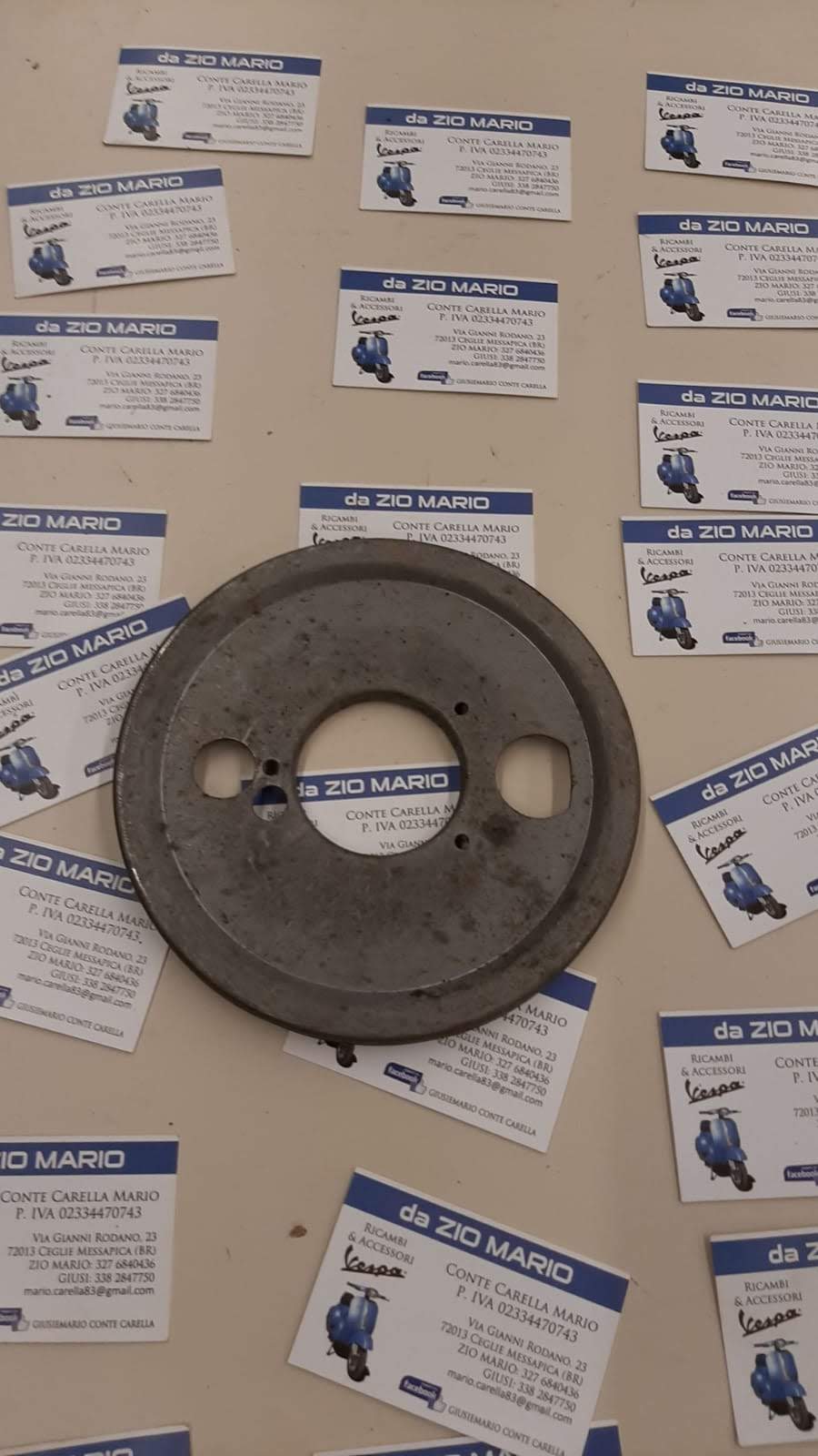 Disco parapolvere per mozzo ruota posteriore da 8'' per VESPA 125 150 VBA VBB VNB VNA VNC VBC SUPER