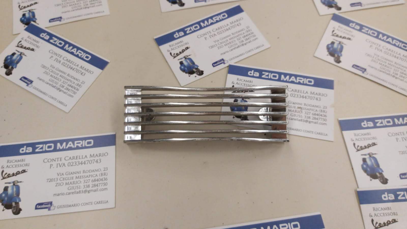 Griglia Copristerzo Nasello Calandra Cromata per VESPA PX 80 125 150 200 PE ARCOBALENO PK