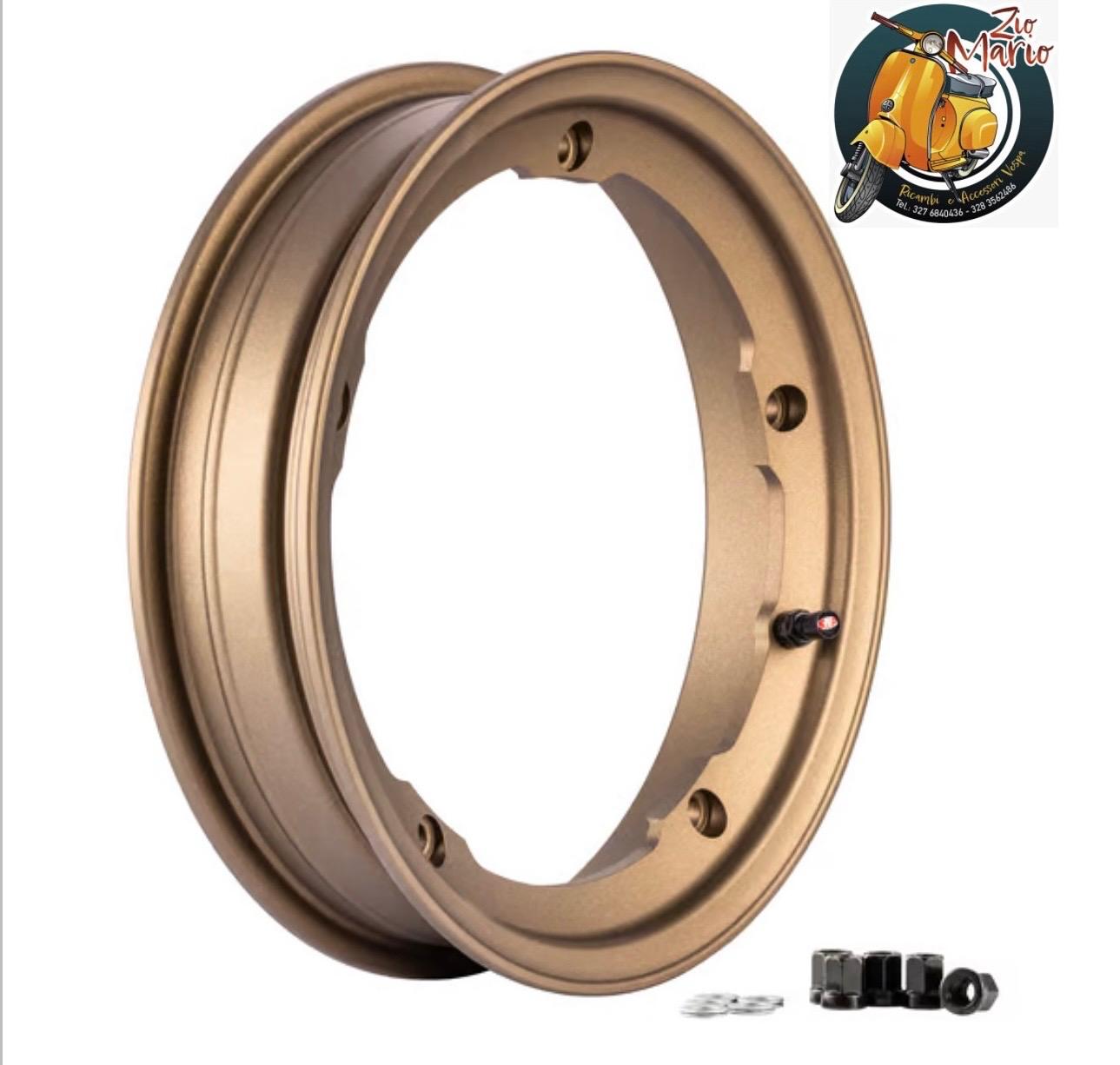 Cerchio tubeless SIP 81067300 bronzo opaco con dadi neri per pneumatici 3.00 3.50 - 10