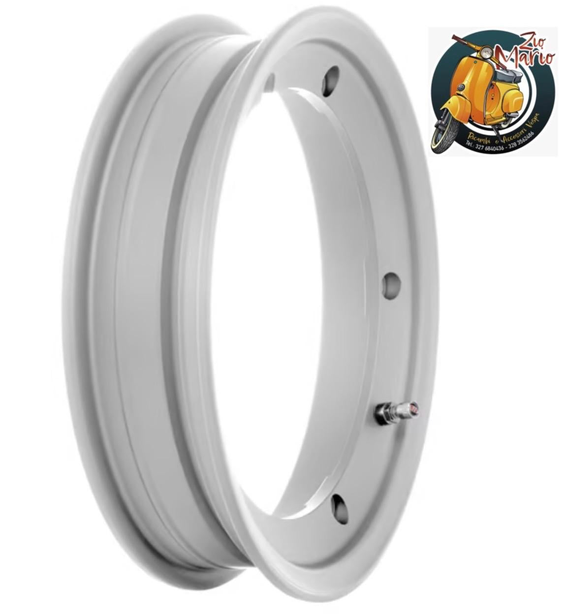 Cerchio tubeless SIP 81067100 in alluminio nero con bordo lucidato per pneumatici 3.00 3.50 - 10