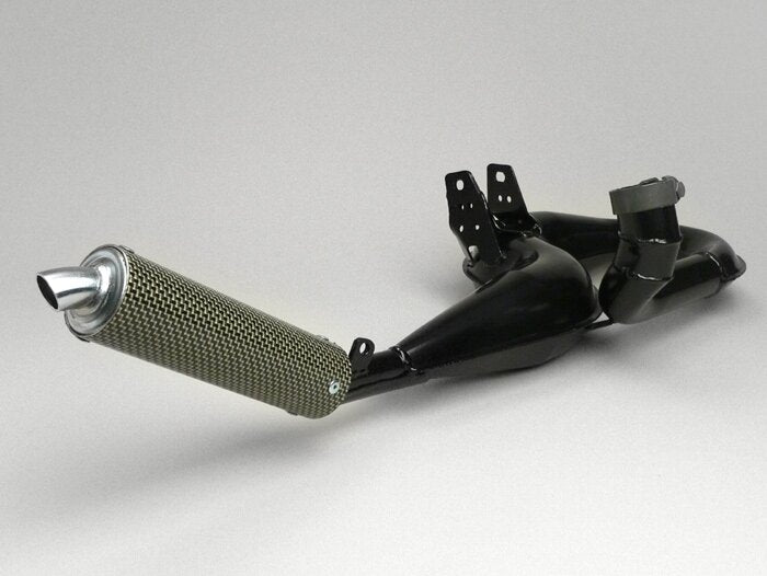 Marmitta serpentone SIMONINI NERA Vespa RALLY PX PE 200