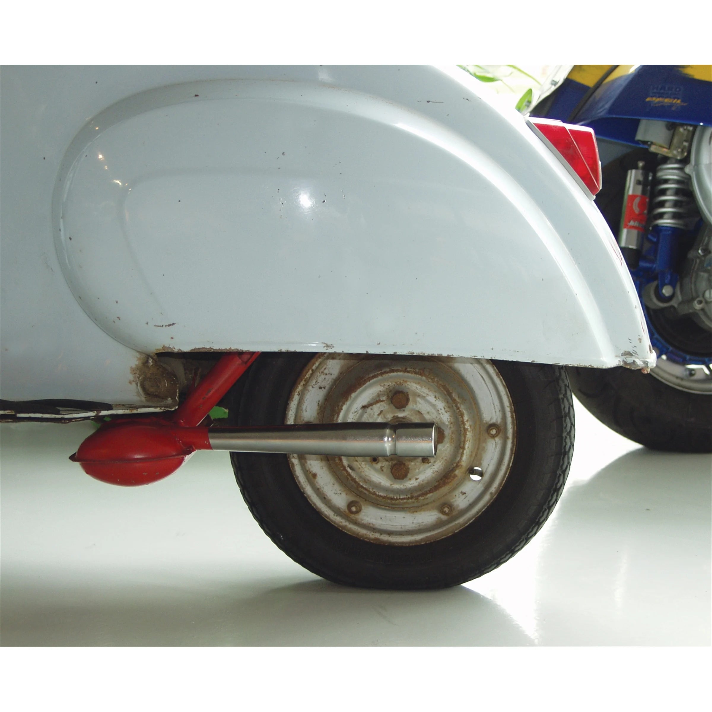 Marmitta rossa tipo ABARTH Vespa 50 N L R SPECIAL con tubo cromato
