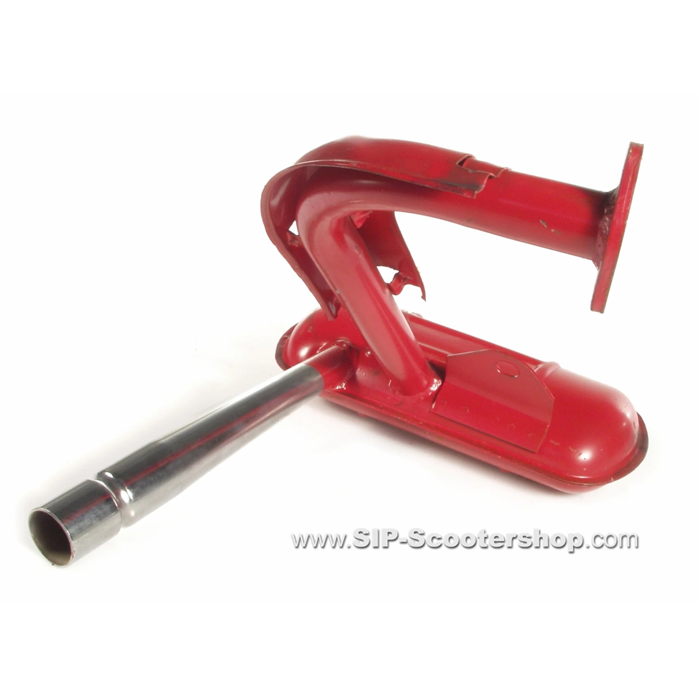 Marmitta rossa tipo ABARTH Vespa 50 N L R SPECIAL con tubo cromato