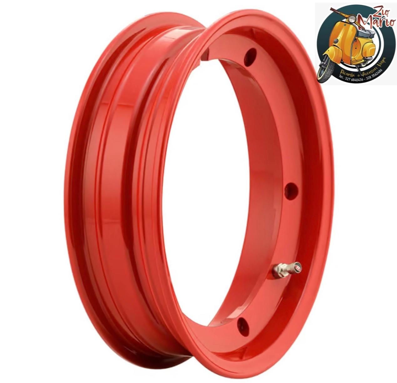 Cerchio tubeless SIP 81064100 in allumino rosso per pneumatici 3.00 3.50 - 10