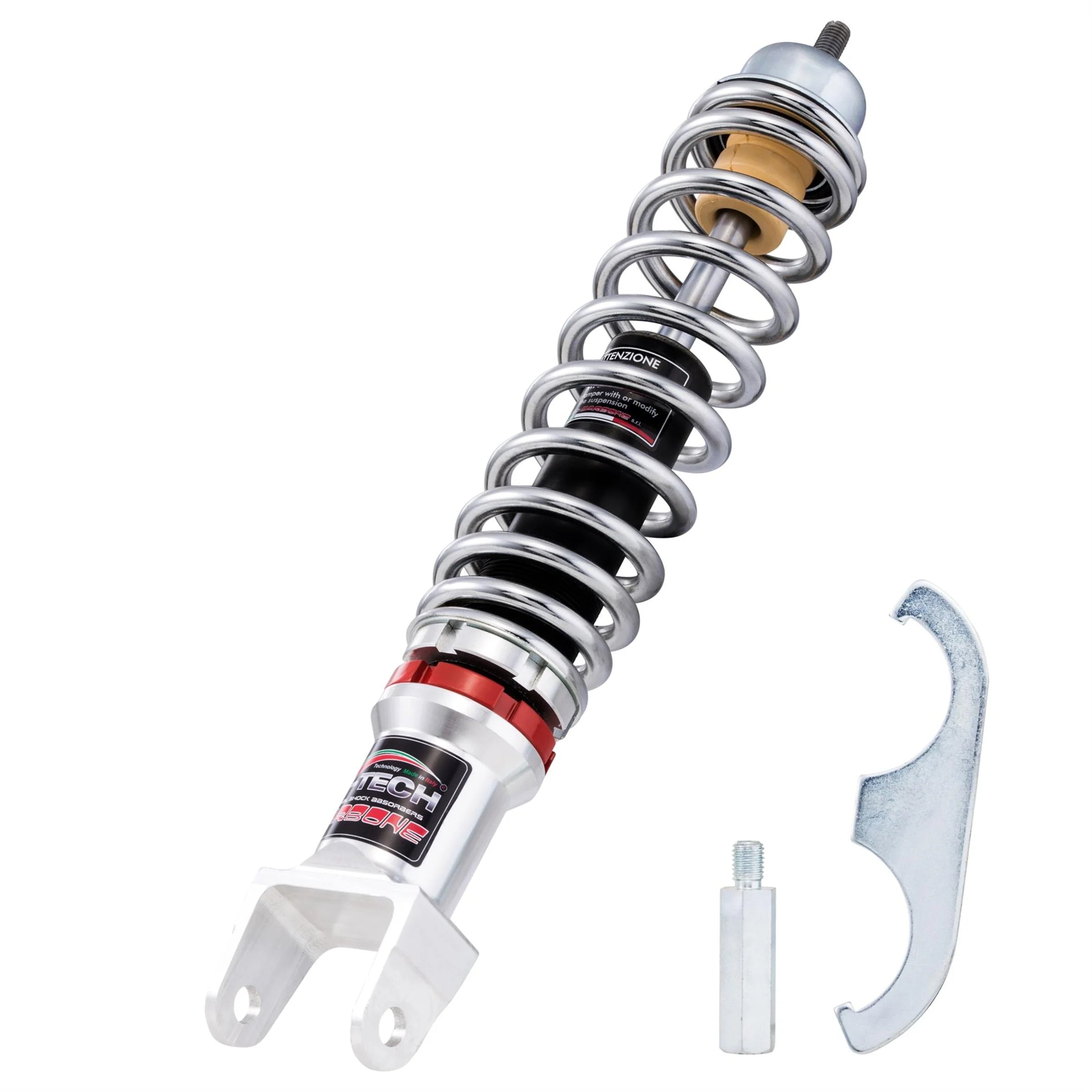 Ammortizzatore posteriore CARBONE cromato Vespa SPECIAL PX