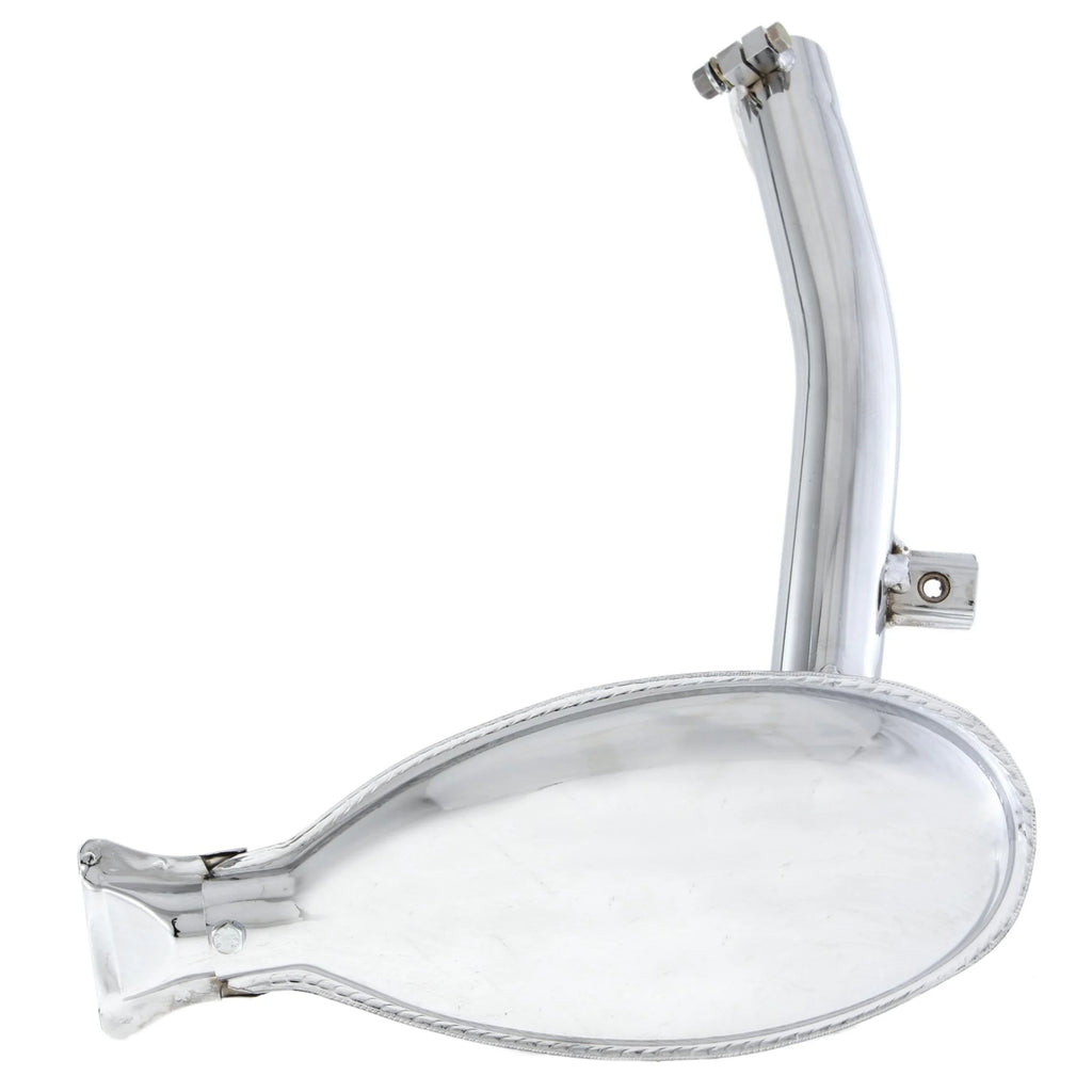 Marmitta cromata a pesce Vespa 125 faro basso anno 1950 dal telaio V13T AL V15T cambio bacchetta