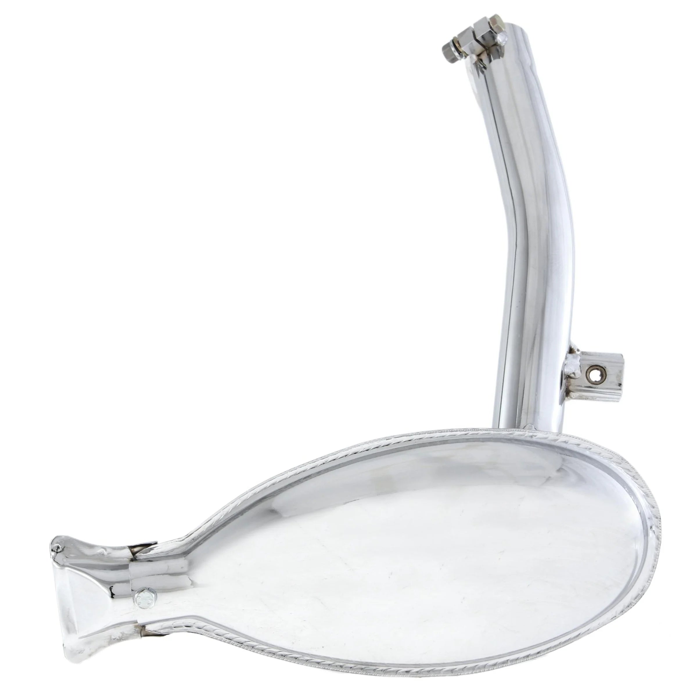 Marmitta cromata a pesce Vespa 125 faro basso anno 1950 dal telaio V13T AL V15T cambio bacchetta