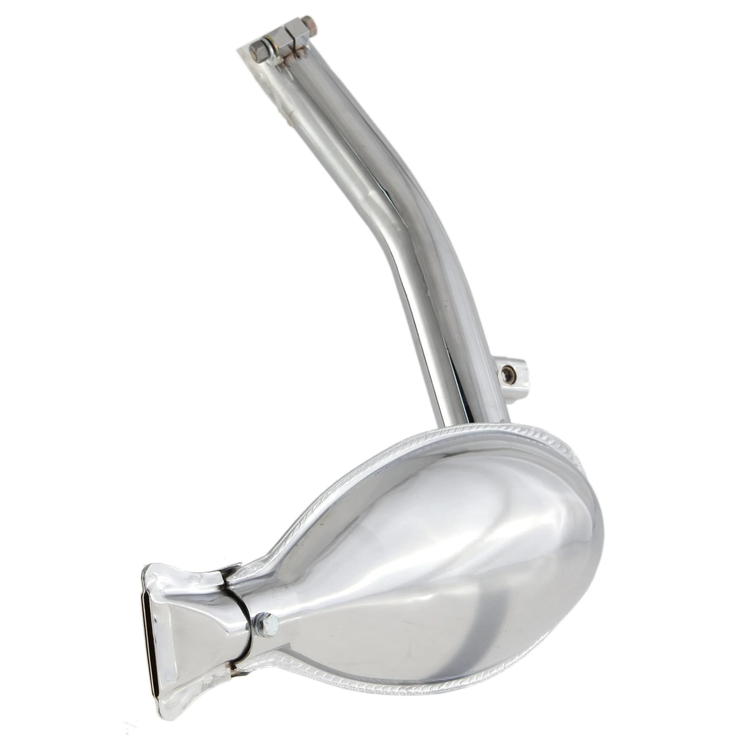 Marmitta cromata a pesce Vespa 125 faro basso anno 1950 dal telaio V13T AL V15T cambio bacchetta